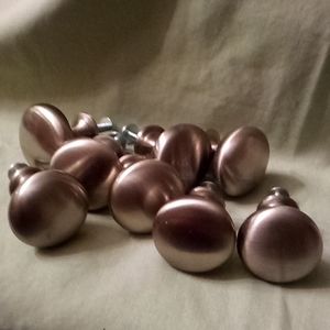 8 very nice brushed nickel cabinet or drawer pulls